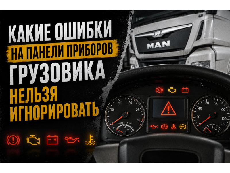 Какие ошибки на панели приборов грузовика нельзя игнорировать Какие ошибки на панели приборов грузовика нельзя игнорировать
